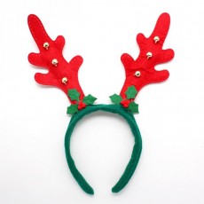 빨간뿔 루돌프 머리띠(30cm) 크리스마스 머리띠 1+1